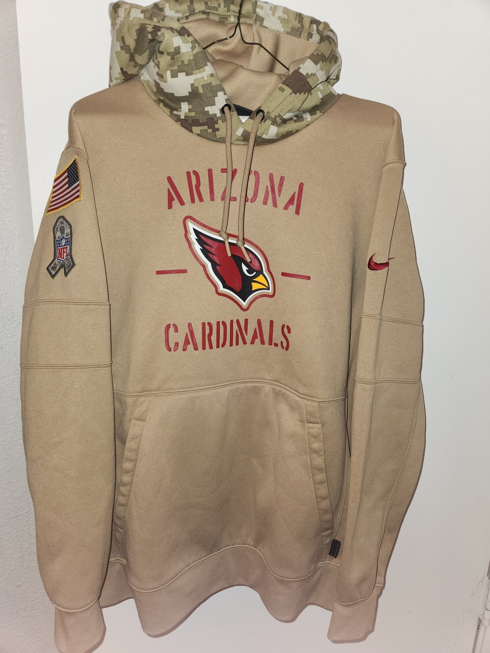 Nike Arizona Cardinals Salute to Service Hoodie 2019 Camo Mens Large AT6720-297